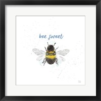 Bee Harmony VI White Framed Print