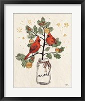 Christmas Lovebirds XIV Noel Framed Print