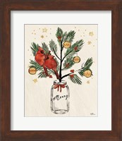 Christmas Lovebirds XIII Merry Fine Art Print