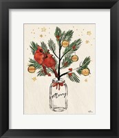 Christmas Lovebirds XIII Merry Fine Art Print
