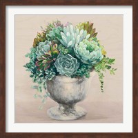 Festive Succulents I Blush Fine Art Print