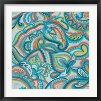Emerald Paisley II Framed Print
