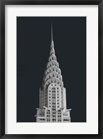 Chrysler Building on Black Framed Print