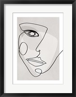 Face Line 4 Framed Print