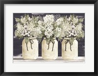 White Floral Trio Fine Art Print