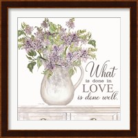 What is Done in Love Fine Art Print