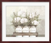 White Flower Jars Fine Art Print