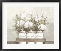 White Flower Jars Fine Art Print