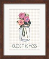 Bless This Mess Flowers Fine Art Print