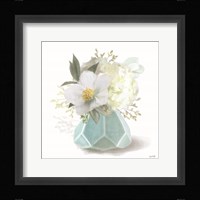 Posies in Blue Framed Print