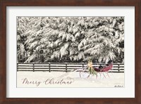 Merry Christmas Sleigh Fine Art Print