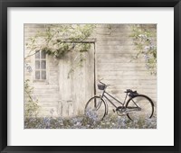 Blue Bike at Barn Fine Art Print