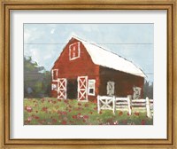 Flower Field Barn Fine Art Print