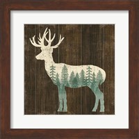 Simple Living Deer Silhouette Fine Art Print