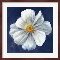 Boldest Bloom I Dark Blue Fine Art Print