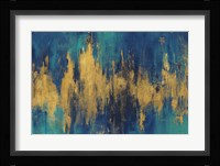 Blue and Gold Abstract Crop Fine Art Print