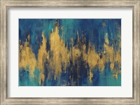 Blue and Gold Abstract Crop Fine Art Print