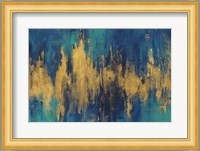 Blue and Gold Abstract Crop Fine Art Print