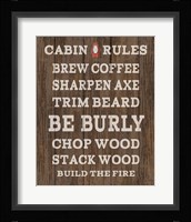 Cabin Life V Dark Framed Print