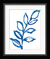 Leafy Blue I Framed Print