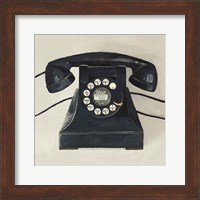 Classic Telephone on Cream Fine Art Print