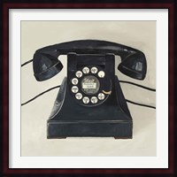 Classic Telephone on Cream Fine Art Print