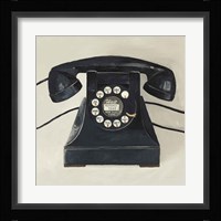 Classic Telephone on Cream Fine Art Print