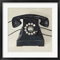 Classic Telephone on Cream Fine Art Print