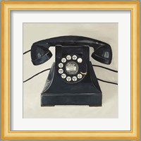 Classic Telephone on Cream Fine Art Print