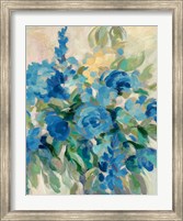 Flower Market III Blue Fine Art Print
