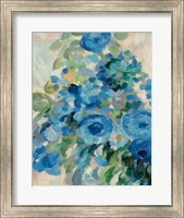 Flower Market II Blue Fine Art Print
