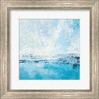 Coastal View I Aqua Fine Art Print