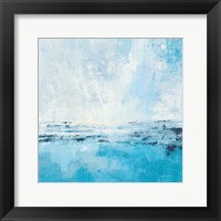 Coastal View I Aqua Fine Art Print