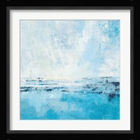 Coastal View I Aqua Fine Art Print