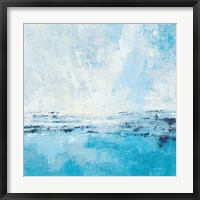 Coastal View I Aqua Framed Print