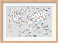 World Map Pastel Fine Art Print