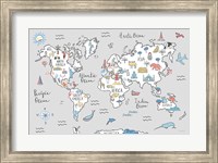 World Map Pastel Fine Art Print