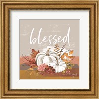 Blessed Pumpkin and Fall Flowers Fine Art Print