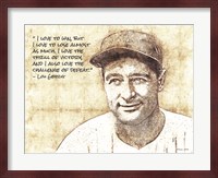 Lou Gehrig Sketch Fine Art Print