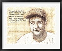 Lou Gehrig Sketch Fine Art Print