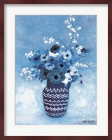 Moody Blue Floral Fine Art Print