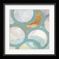 Aqua Circles I Framed Print