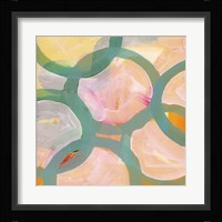 Aqua Circles IV Framed Print