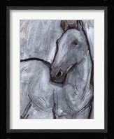White Horse Contour II Framed Print