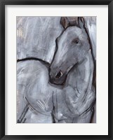 White Horse Contour II Framed Print