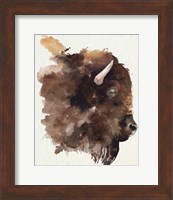 Watercolor Bison Profile I Fine Art Print