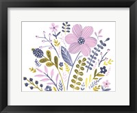 Sweet Folk Florals III Framed Print