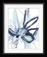 Blue Floral Burst I Framed Print