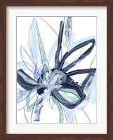 Blue Floral Burst I Fine Art Print