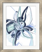 Blue Floral Burst II Fine Art Print